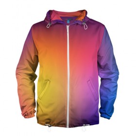 Мужская ветровка 3D с принтом Abstract gradient colors в городе Новоалтайск, 100% полиэстер | подол и капюшон оформлены резинкой с фиксаторами, два кармана без застежек по бокам, один потайной карман на груди | abstract | colors | gradient | абстракция | градиент | перелив | цвет | цветовой