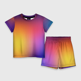 Детский костюм с шортами 3D с принтом Abstract gradient colors в городе Новоалтайск,  |  | abstract | colors | gradient | абстракция | градиент | перелив | цвет | цветовой