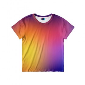 Детская футболка 3D с принтом Abstract gradient colors в городе Новоалтайск, 100% гипоаллергенный полиэфир | прямой крой, круглый вырез горловины, длина до линии бедер, чуть спущенное плечо, ткань немного тянется | abstract | colors | gradient | абстракция | градиент | перелив | цвет | цветовой