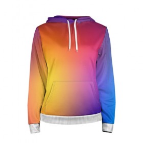 Женская толстовка 3D с принтом Abstract gradient colors в городе Новоалтайск, 100% полиэстер  | двухслойный капюшон со шнурком для регулировки, мягкие манжеты на рукавах и по низу толстовки, спереди карман-кенгуру с мягким внутренним слоем. | abstract | colors | gradient | абстракция | градиент | перелив | цвет | цветовой