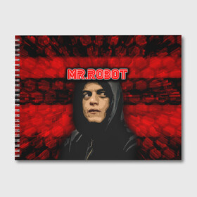 Альбом для рисования с принтом Mr robot в городе Новоалтайск, 100% бумага
 | матовая бумага, плотность 200 мг. | robot | драма | мистер | мистер робот | психологический триллер | рами малек | робот | технотриллер