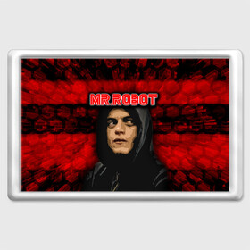 Магнит 45*70 с принтом Mr.robot  в городе Новоалтайск, Пластик | Размер: 78*52 мм; Размер печати: 70*45 | Тематика изображения на принте: robot | драма | мистер | мистер робот | психологический триллер | рами малек | робот | технотриллер