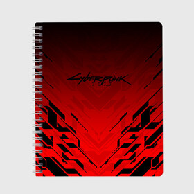 Тетрадь с принтом CYBERPUNK 2077 (КАПЮШОН) в городе Новоалтайск, 100% бумага | 48 листов, плотность листов — 60 г/м2, плотность картонной обложки — 250 г/м2. Листы скреплены сбоку удобной пружинной спиралью. Уголки страниц и обложки скругленные. Цвет линий — светло-серый
 | cd project red | cyberpunk 2077 | keanu reeves | samurai | киану ривз | киберпанк 2077 | самураи