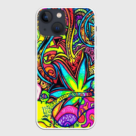 Чехол для iPhone 13 mini с принтом ABSTRACTION PSY в городе Новоалтайск,  |  | abstract | abstraction | color | geometry | paitnt | psy | абстракция | геометрия | краски | неоновые | психоделика