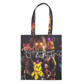 Сумка 3D повседневная с принтом FIVE NIGHTS AT FREDDYS в городе Новоалтайск, 100% полиэстер | Плотность: 200 г/м2; Размер: 34×35 см; Высота лямок: 30 см | 5 ночей с фредди | animation | bonnie | chica | five nights at freddys | fnaf | foxy | freddy | funny | horror | scary | бонни | майк | пять | ужас | фнаф | фокси | фредди | чика | шмидт