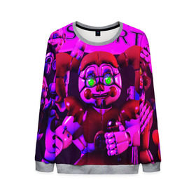 Мужской свитшот 3D с принтом FIVE NIGHTS AT FREDDYS в городе Новоалтайск, 100% полиэстер с мягким внутренним слоем | круглый вырез горловины, мягкая резинка на манжетах и поясе, свободная посадка по фигуре | 5 ночей с фредди | animation | bonnie | chica | five nights at freddys | fnaf | foxy | freddy | funny | horror | scary | бонни | майк | пять | ужас | фнаф | фокси | фредди | чика | шмидт