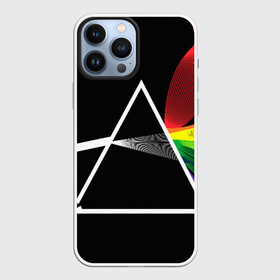 Чехол для iPhone 13 Pro Max с принтом PINK FLOYD в городе Новоалтайск,  |  | Тематика изображения на принте: music | pink floyd | the dark side of the moon | космос | луна | музыка | пинк флойд | призма | рок | треугольник | триангулярная призма