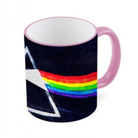 Кружка с принтом PINK FLOYD в городе Новоалтайск, керамика | ёмкость 330 мл | music | pink floyd | the dark side of the moon | космос | луна | музыка | пинк флойд | призма | рок | треугольник | триангулярная призма