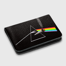 Картхолдер с принтом с принтом PINK FLOYD в городе Новоалтайск, натуральная матовая кожа | размер 7,3 х 10 см; кардхолдер имеет 4 кармана для карт; | music | pink floyd | the dark side of the moon | космос | луна | музыка | пинк флойд | призма | рок | треугольник | триангулярная призма