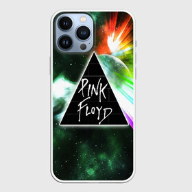Чехол для iPhone 13 Pro Max с принтом PINK FLOYD в городе Новоалтайск,  |  | Тематика изображения на принте: music | pink floyd | the dark side of the moon | космос | луна | музыка | пинк флойд | призма | рок | треугольник | триангулярная призма