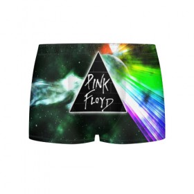 Мужские трусы 3D с принтом PINK FLOYD в городе Новоалтайск, 50% хлопок, 50% полиэстер | классическая посадка, на поясе мягкая тканевая резинка | music | pink floyd | the dark side of the moon | космос | луна | музыка | пинк флойд | призма | рок | треугольник | триангулярная призма