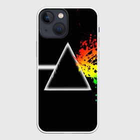 Чехол для iPhone 13 mini с принтом PINK FLOYD в городе Новоалтайск,  |  | music | pink floyd | the dark side of the moon | космос | луна | музыка | пинк флойд | призма | рок | треугольник | триангулярная призма