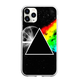 Чехол для iPhone 11 Pro матовый с принтом PINK FLOYD в городе Новоалтайск, Силикон |  | Тематика изображения на принте: music | pink floyd | the dark side of the moon | космос | луна | музыка | пинк флойд | призма | рок | треугольник | триангулярная призма