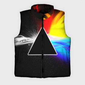 Мужской жилет утепленный 3D с принтом PINK FLOYD в городе Новоалтайск,  |  | music | pink floyd | the dark side of the moon | космос | луна | музыка | пинк флойд | призма | рок | треугольник | триангулярная призма