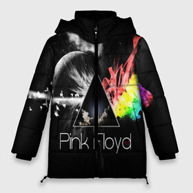 Женская зимняя куртка 3D с принтом PINK FLOYD в городе Новоалтайск, верх — 100% полиэстер; подкладка — 100% полиэстер; утеплитель — 100% полиэстер | длина ниже бедра, силуэт Оверсайз. Есть воротник-стойка, отстегивающийся капюшон и ветрозащитная планка. 

Боковые карманы с листочкой на кнопках и внутренний карман на молнии | music | pink floyd | the dark side of the moon | космос | луна | музыка | пинк флойд | призма | рок | треугольник | триангулярная призма