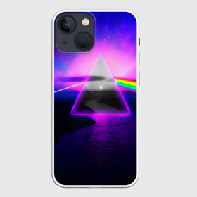 Чехол для iPhone 13 mini с принтом PINK FLOYD в городе Новоалтайск,  |  | music | pink floyd | the dark side of the moon | космос | луна | музыка | пинк флойд | призма | рок | треугольник | триангулярная призма