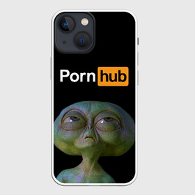 Чехол для iPhone 13 mini с принтом Alien and Porh Hub в городе Новоалтайск,  |  | men in black | mib | ufo | люди в черном | нло