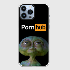 Чехол для iPhone 13 Pro Max с принтом Alien and Porh Hub в городе Новоалтайск,  |  | Тематика изображения на принте: men in black | mib | ufo | люди в черном | нло