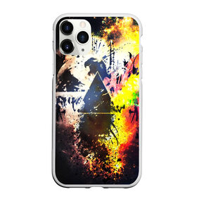 Чехол для iPhone 11 Pro матовый с принтом PINK FLOYD в городе Новоалтайск, Силикон |  | Тематика изображения на принте: music | pink floyd | the dark side of the moon | космос | луна | музыка | пинк флойд | призма | рок | треугольник | триангулярная призма