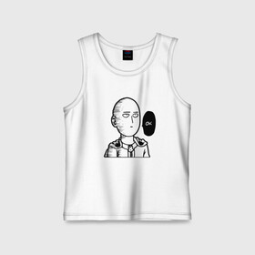 Детская майка хлопок с принтом ONE-PUNCH MAN - OK в городе Новоалтайск,  |  | one punch man | onepunchman | oppai | saitama | ван панч мен | ванпанчмен | макото миядзаки | сайтама | человек один удар