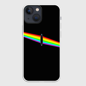Чехол для iPhone 13 mini с принтом PINK FLOYD в городе Новоалтайск,  |  | music | pink floyd | the dark side of the moon | космос | луна | музыка | пинк флойд | призма | рок | треугольник | триангулярная призма