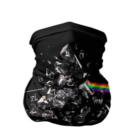 Бандана-труба 3D с принтом PINK FLOYD в городе Новоалтайск, 100% полиэстер, ткань с особыми свойствами — Activecool | плотность 150‒180 г/м2; хорошо тянется, но сохраняет форму | music | pink floyd | the dark side of the moon | космос | луна | музыка | пинк флойд | призма | рок | треугольник | триангулярная призма