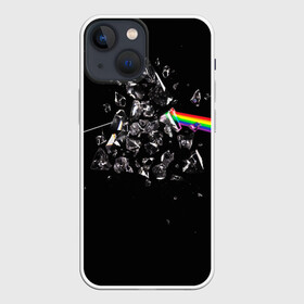 Чехол для iPhone 13 mini с принтом PINK FLOYD в городе Новоалтайск,  |  | music | pink floyd | the dark side of the moon | космос | луна | музыка | пинк флойд | призма | рок | треугольник | триангулярная призма