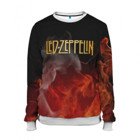 Женский свитшот 3D с принтом LED ZEPPELIN в городе Новоалтайск, 100% полиэстер с мягким внутренним слоем | круглый вырез горловины, мягкая резинка на манжетах и поясе, свободная посадка по фигуре | led zeppelin | джимми пейдж | лед зеппелин