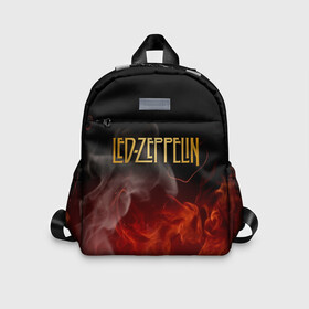 Детский рюкзак 3D с принтом LED ZEPPELIN в городе Новоалтайск, 100% полиэстер | лямки с регулируемой длиной, сверху петелька, чтобы рюкзак можно было повесить на вешалку. Основное отделение закрывается на молнию, как и внешний карман. Внутри дополнительный карман. По бокам два дополнительных кармашка | led zeppelin | джимми пейдж | лед зеппелин