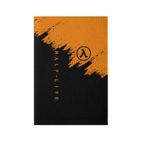 Обложка для паспорта матовая кожа с принтом HALF-LIFE в городе Новоалтайск, натуральная матовая кожа | размер 19,3 х 13,7 см; прозрачные пластиковые крепления | aperture laboratories | black mesa | gordon freeman | half life | half life 3 | valve | блэк меса | вэлв | гордон фриман | халф лайф