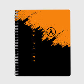 Тетрадь с принтом HALF-LIFE в городе Новоалтайск, 100% бумага | 48 листов, плотность листов — 60 г/м2, плотность картонной обложки — 250 г/м2. Листы скреплены сбоку удобной пружинной спиралью. Уголки страниц и обложки скругленные. Цвет линий — светло-серый
 | aperture laboratories | black mesa | gordon freeman | half life | half life 3 | valve | блэк меса | вэлв | гордон фриман | халф лайф