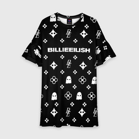 Детское платье 3D с принтом BILLIE EILISH / БИЛЛИ АЙЛИШ в городе Новоалтайск, 100% полиэстер | прямой силуэт, чуть расширенный к низу. Круглая горловина, на рукавах — воланы | be | billie | billie eilish | билли | билли айлиш