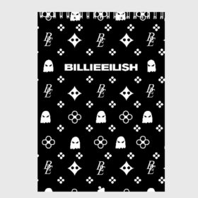 Скетчбук с принтом BILLIE EILISH в городе Новоалтайск, 100% бумага
 | 48 листов, плотность листов — 100 г/м2, плотность картонной обложки — 250 г/м2. Листы скреплены сверху удобной пружинной спиралью | be | billie | billie eilish | билли | билли айлиш