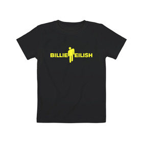 Детская футболка хлопок с принтом BILLIE EILISH в городе Новоалтайск, 100% хлопок | круглый вырез горловины, полуприлегающий силуэт, длина до линии бедер | Тематика изображения на принте: ayelish | bad guy | bellyache | bilie eilish | bilie elish | billie | billie eilish | eilish | electronic | elish | music | били айлиш | билли айлиш | эйлиш | элиш