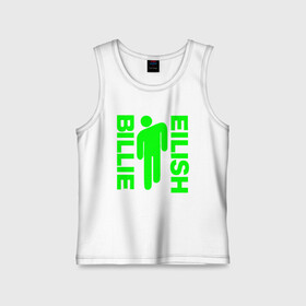 Детская майка хлопок с принтом BILLIE EILISH в городе Новоалтайск,  |  | ayelish | bad guy | bellyache | bilie eilish | bilie elish | billie | billie eilish | eilish | electronic | elish | music | били айлиш | билли айлиш | эйлиш | элиш