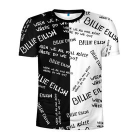 Мужская футболка 3D спортивная с принтом BILLIE EILISH - Where Do We Go в городе Новоалтайск, 100% полиэстер с улучшенными характеристиками | приталенный силуэт, круглая горловина, широкие плечи, сужается к линии бедра | Тематика изображения на принте: all | asleep | bad | bellyache | billie | blohsh | dont | eilish | eyes | fall | guy | logo | music | ocean | singer | smile | when | айлиш | били | билли | бэрд | лого | музыка | пайрат | певица | символ | эйлиш