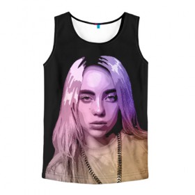 Мужская майка 3D с принтом BILLIE EILISH в городе Новоалтайск, 100% полиэстер | круглая горловина, приталенный силуэт, длина до линии бедра. Пройма и горловина окантованы тонкой бейкой | Тематика изображения на принте: all | asleep | bad | bellyache | billie | blohsh | dont | eilish | eyes | fall | guy | logo | music | ocean | singer | smile | when | айлиш | били | билли | бэрд | лого | музыка | пайрат | певица | символ | эйлиш