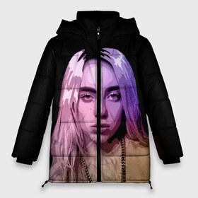 Женская зимняя куртка 3D с принтом BILLIE EILISH в городе Новоалтайск, верх — 100% полиэстер; подкладка — 100% полиэстер; утеплитель — 100% полиэстер | длина ниже бедра, силуэт Оверсайз. Есть воротник-стойка, отстегивающийся капюшон и ветрозащитная планка. 

Боковые карманы с листочкой на кнопках и внутренний карман на молнии | all | asleep | bad | bellyache | billie | blohsh | dont | eilish | eyes | fall | guy | logo | music | ocean | singer | smile | when | айлиш | били | билли | бэрд | лого | музыка | пайрат | певица | символ | эйлиш
