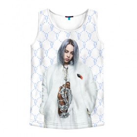 Мужская майка 3D с принтом BILLIE EILISH в городе Новоалтайск, 100% полиэстер | круглая горловина, приталенный силуэт, длина до линии бедра. Пройма и горловина окантованы тонкой бейкой | Тематика изображения на принте: all | asleep | bad | bellyache | billie | blohsh | dont | eilish | eyes | fall | guy | logo | music | ocean | singer | smile | when | айлиш | били | билли | бэрд | лого | музыка | пайрат | певица | символ | эйлиш