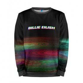 Мужской свитшот 3D с принтом BILLIE EILISH (Glitch) в городе Новоалтайск, 100% полиэстер с мягким внутренним слоем | круглый вырез горловины, мягкая резинка на манжетах и поясе, свободная посадка по фигуре | 