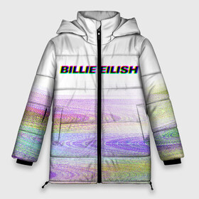 Женская зимняя куртка 3D с принтом BILLIE EILISH (Glitch) в городе Новоалтайск, верх — 100% полиэстер; подкладка — 100% полиэстер; утеплитель — 100% полиэстер | длина ниже бедра, силуэт Оверсайз. Есть воротник-стойка, отстегивающийся капюшон и ветрозащитная планка. 

Боковые карманы с листочкой на кнопках и внутренний карман на молнии | all | asleep | bad | bellyache | billie | blohsh | dont | eilish | eyes | fall | guy | logo | music | ocean | singer | smile | when | айлиш | били | билли | бэрд | лого | музыка | пайрат | певица | символ | эйлиш