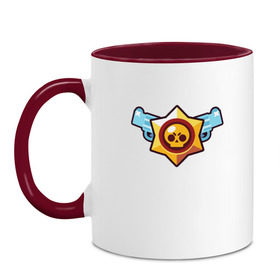 Кружка двухцветная с принтом Brawl Stars в городе Новоалтайск, керамика | объем — 330 мл, диаметр — 80 мм. Цветная ручка и кайма сверху, в некоторых цветах — вся внутренняя часть | brawl | brawl stars | stars | бравл | бравл старс | браво старс | игра | компьютерная | онлайн | старс