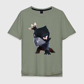 Мужская футболка хлопок Oversize с принтом Brawl Stars в городе Новоалтайск, 100% хлопок | свободный крой, круглый ворот, “спинка” длиннее передней части | brawl | brawl stars | stars | бравл | бравл старс | браво старс | игра | компьютерная | онлайн | старс