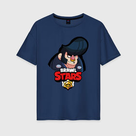 Женская футболка хлопок Oversize с принтом Brawl Stars в городе Новоалтайск, 100% хлопок | свободный крой, круглый ворот, спущенный рукав, длина до линии бедер
 | brawl | brawl stars | stars | бравл | бравл старс | браво старс | игра | компьютерная | онлайн | старс