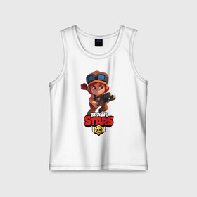 Детская майка хлопок с принтом Brawl Stars в городе Новоалтайск,  |  | brawl | brawl stars | stars | бравл | бравл старс | браво старс | игра | компьютерная | онлайн | старс