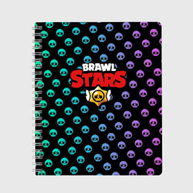 Тетрадь с принтом Brawl Stars в городе Новоалтайск, 100% бумага | 48 листов, плотность листов — 60 г/м2, плотность картонной обложки — 250 г/м2. Листы скреплены сбоку удобной пружинной спиралью. Уголки страниц и обложки скругленные. Цвет линий — светло-серый
 | brawl | brawl stars | stars | бравл | бравл старс | браво старс | игра | компьютерная | онлайн | старс
