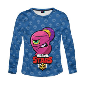 Женский лонгслив 3D с принтом Brawl Stars в городе Новоалтайск, 100% полиэстер | длинные рукава, круглый вырез горловины, полуприлегающий силуэт | brawl | brawl stars | stars | бравл | бравл старс | браво старс | игра | компьютерная | онлайн | старс
