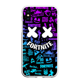 Чехол для iPhone XS Max матовый с принтом FORTNITE x MARSHMELLO в городе Новоалтайск, Силикон | Область печати: задняя сторона чехла, без боковых панелей | fortnite | fortnite 2 | fortnite x маршмелло | ikonik | marshmello | ninja | ninja streamer | иконик | ниндзя | фортнайт | фортнайт 2 | фортнайт глава 2