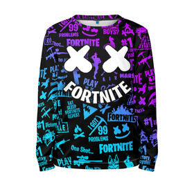 Детский лонгслив 3D с принтом FORTNITE x MARSHMELLO в городе Новоалтайск, 100% полиэстер | длинные рукава, круглый вырез горловины, полуприлегающий силуэт
 | fortnite | fortnite 2 | fortnite x маршмелло | ikonik | marshmello | ninja | ninja streamer | иконик | ниндзя | фортнайт | фортнайт 2 | фортнайт глава 2