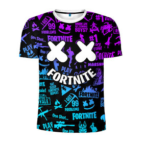 Мужская футболка 3D спортивная с принтом FORTNITE x MARSHMELLO в городе Новоалтайск, 100% полиэстер с улучшенными характеристиками | приталенный силуэт, круглая горловина, широкие плечи, сужается к линии бедра | Тематика изображения на принте: fortnite | fortnite 2 | fortnite x маршмелло | ikonik | marshmello | ninja | ninja streamer | иконик | ниндзя | фортнайт | фортнайт 2 | фортнайт глава 2